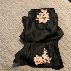 Black Silk Cami & Short Set